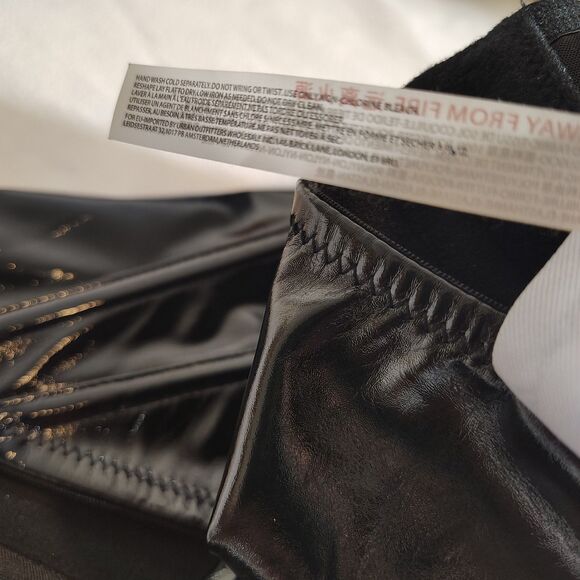 Black Patent Faux Leather Corset Bustier Top Women’s M Boned Gothic Grunge Club - Picture 11 of 11